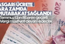 Asgari Ucret Temmuz Zammi