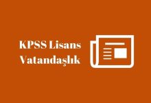 KPSS Lisans Vatandaslik Konulari