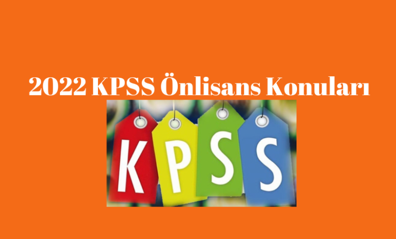 KPSS Önlisans 2022