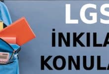 LGS Inkilap Tarihi Konulari