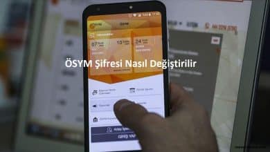ÖSYM Şifresi Değiştirme 2022